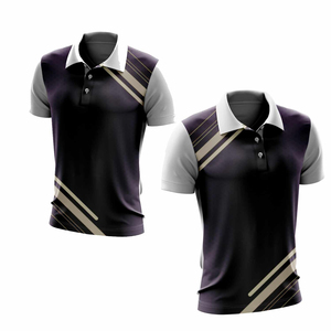 Men's Dark Purple White Color Block Polo Shirt Short Sleeve Button Closure Knitted Polyester Breathable Casual Golf <b>Top</b> - Product Image 5