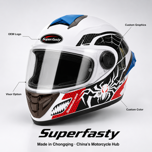 Caschi per Moto in Materiale ABS Personalizzati, Impermeabili per Uso in Tutte le Stagioni, Prodotti in Cina - Product Image 6