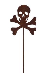 Décoration de jardin moderne en forme de crâne de pirate avec plante |   Décoration de jardin en fer forgé pour plantes avec taille personnalisable - Product Image 2