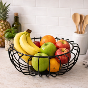 Cesta de Frutas de Alambre Metálico, Moderna, para Encimera, Cesta de Almacenamiento para Frutas, para Cocina, Mesa de Comedor - Product Image 1
