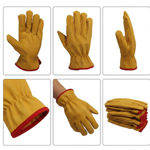 New Style Custom Reinforced Goat Grain Leather Driving <b>Gloves</b> Elastic Wristlet 11 oz Thick Heat Resistant <b>Gloves</b> - Product Image 3