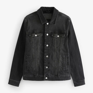 Veste en jean respirante pour homme avec logo personnalisé, vêtement décontracté pour l'automne et l'hiver, style streetwear, collection 2026 - Product Image 1