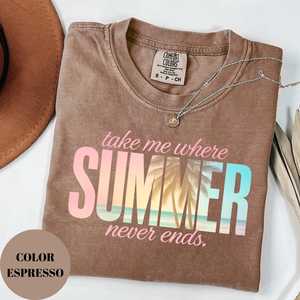 พาฉันไปที่ที่เสื้อฮิปฮอปแขนสามส่วนสำหรับผู้หญิงเสื้อยืดกราฟฟิคผ้าฝ้ายเนื้อนุ่มและฤดูร้อน - Product Image 1