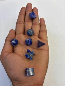 Ensemble de formes géométriques en Lapis Lazuli naturel 2025 mm, formes de cristaux géométriques polies, géométrie sacrée, spirituel/décoratif pour la maison - Product Image 3