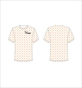 T-shirt à manches courtes pour homme à pois, col rond, coupe classique, design imprimé décontracté avec logo sur le devant - Product Image 1