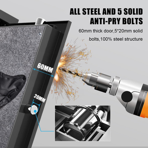 Durable Large Biometric Personal Cabinet High Security Steel <strong>Gunsafe</strong> Box with Fingerprint <strong>Lock</strong> and Key Access - Product Image 6