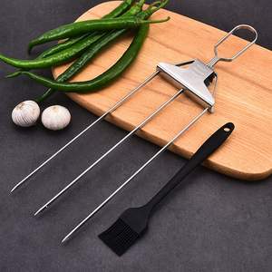 Juego de Brochetas de Acero Inoxidable de la Mejor Calidad con Mango de Madera para un Agarre Seguro y un Uso Sencillo en la Cocina - Product Image 1