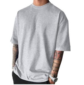Custom Logo High Quality 320 GSM Heavy Weight <b>Box</b> Fit 100% Cotton <b>Drop</b> Shoulder Oversized Cropped Boxy T Shirts for Men - Product Image 5