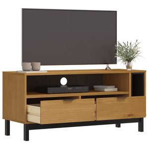 Legno massello pino TV Stand FLAM dimensioni modello 43.3 "x 15.7" x 19.7" - Product Image 3