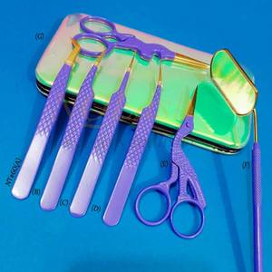 Pince à cils professionnelle en acier inoxydable pour extensions de cils, légère, marque privée - Product Image 5