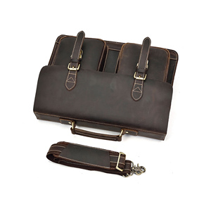 Portafolio Ejecutivo de Cuero Genuino para Hombre, Maletín Impermeable para Laptop y Documentos, para Viajes de Negocios y Uso en la Oficina - Product Image 5