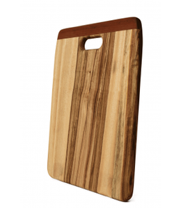 <b>Wood</b> chopping cutting board made from solid <b>wood</b> with attractive natural grains perfect for <b>slicing</b> vegetables and fruits - Product Image 2