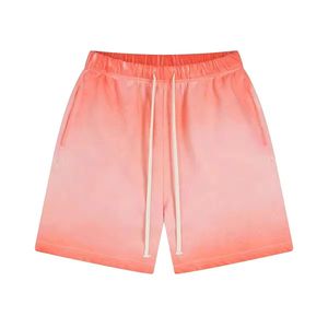 Pantalones Cortos Casuales de Gimnasio para Hombre al por Mayor, Estilo Vintage, Lavado Ácido, Efecto Desgastado por el Sol, Poliéster/Algodón de Alto Gramaje, con Logotipo Personalizado Serigrafiado - Product Image 2