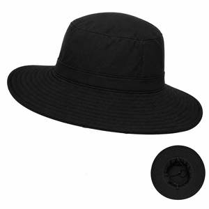 Sombrero de Sol Negro con Logotipo Personalizado al por Mayor, Forro de Malla Transpirable, Ligero, 100% Algodón, Unisex, Sombrero de Pescador, Precio de Fábrica para Viajes y Fiestas - Product Image 4