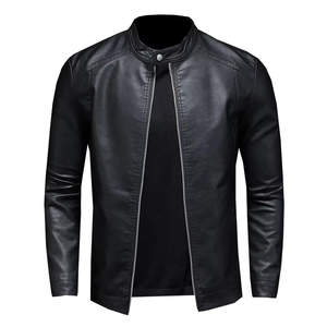 Nuevas Chaquetas de Cuero con Forro Polar Grueso para Hombre, Estilo Casual de Invierno, Diseño Premium para Motociclistas, Moda para Exteriores - Product Image 1