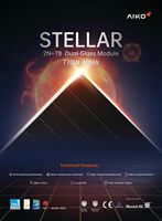 Panneau solaire photovoltaïque Mersin Stock Aiko STELLAR à double vitrage 780W 790W 800W avec cadre noir