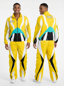 Conjunto Deportivo para Hombre, a la Moda, Transpirable, con Estampado Colorblock, Estilo Urbano, para Correr, Informal, 100% Algodón, con Cremallera - Product Image 5