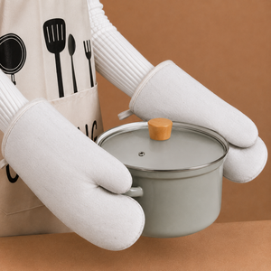 Gants de four en coton 100% de haute qualité, blancs unis, taille et couleur personnalisées, au meilleur prix pour les commandes en gros - Product Image 1