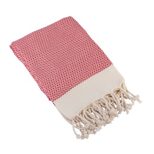 Serviette de Bain Rectangulaire 100% Coton Gaufré à Carreaux, Douce et Moelleuse avec Franges, Compressée, Séchage Rapide, Écologique, Usage Domestique, Lavable en Machine - Product Image 2