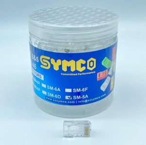 Symco ขั้วต่อ Cat5 SM-5A (ทอง1U) ปลั๊กอีเทอร์เน็ตโมดูลาร์8P8C ที่มีประสิทธิภาพสูงขั้วต่ออีเธอร์เน็ต RJ45 - Product Image 4