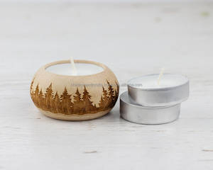 Elegante soporte de luz de té de bambú con acabado natural perfecto para la decoración del espacio de vida y meditación ecológica - Product Image 5