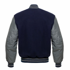 <b>Leather</b> Sleeve Bomber <b>Jacket</b> Varsity College Flight Pilot Letterman <b>Jacket</b> Custom Embroidery Logo Baseball Varsity <b>Jackets</b> - Product Image 6