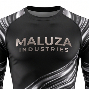 Premium Sublimation Print Grappling <b>Rash</b> Guard Flatlock Seam Long Sleeve Elastic Gym Compression Fight Training Jersey - Product Image 3