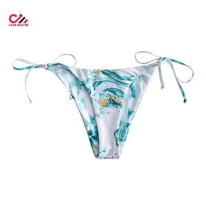 CARE MASTER - Braguita de bikini con lazo lateral para mujer, estampado digital, licra, poliéster, elástico, traje de baño, ajuste regular - Product Image 6