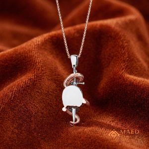 Collier pendentif en moissanite plaqué or rose, design tête de serpent, bijoux de mode pour femmes et hommes, style joaillerie fine de New York - Product Image 5