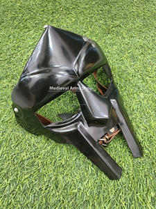 Máscara Facial de Gladiador Medieval Hecha a Mano, Estilo MF, Acero Suave con Acabado Negro, Disfraz de Armadura para Adultos, Día de la Madre, Año Nuevo y Halloween - Product Image 2