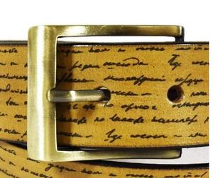 Ceinture décontractée tendance pour homme en cuir de vachette 100% véritable, boucle en alliage réglable, couleur personnalisable, haute résistance, confortable - Product Image 2