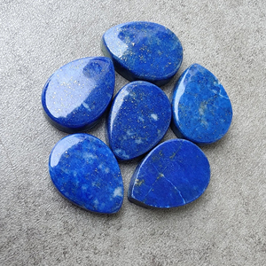 Cabochon en Lapis Lazuli Naturel, Forme Poire, Calibré, Dos Plat, Toutes Tailles Disponibles - Product Image 1
