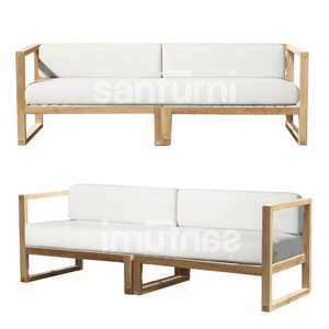 Conjunto de Banco de Jardín de Dos Plazas de Estilo Moderno, Cómodo con Cojín, Conjunto de Sofá de Jardín, Precio al por Mayor - Product Image 5