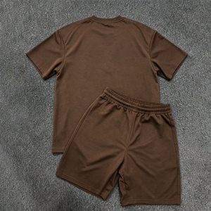 Custom <b>Men's</b> Shorts Set Cotton Tracksuit Two Piece <b>Summer</b> Streetwear Sports Casual T Shirt Short Set Plus Size Jogger Suit - Product Image 2