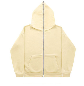 Sudadera con Capucha y Cremallera para Hombre, Corte Regular, Estilo Urbano Personalizado, Algodón Grueso, Transpirable, de Secado Rápido, Ropa de Invierno OEM ODM - Product Image 1