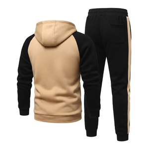New Warm <b>Plus</b> <b>Size</b> Men Winter Sport <b>Jogger</b> Tracksuit With Zipper Custom Logo Four-way Stretch Fleece Fabric Cheap Tracksuit Men - Product Image 2