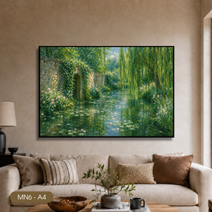Peinture d'art vintage tendance sur toile de soie, décoration murale de luxe pour la maison, marque privée, origine Vietnam, marque HALO - Product Image 5