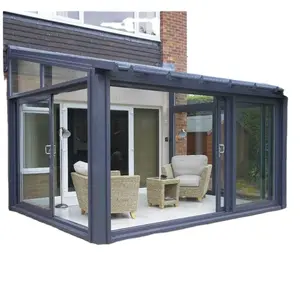 Di chuyển Prima sunroom có thể thu vào mái hiên phòng mặt trời trên mặt đất hồ bơi bao vây Màn hình gazebo sunroom