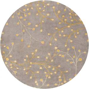 Custom Modern Wool Hand-Tufted <b>Rug</b> High Pile with golden leaf pattern for Home Office or Picnic Use Washable - Product Image 1