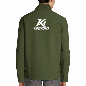 Veste d'hiver pour le personnel des campus éducatifs, aux couleurs vertes de l'école ou de l'université, en matériau softshell léger, et vente en gros ODM - Product Image 4