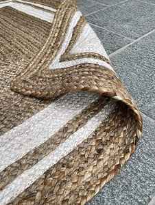 Tapis décoratif lavable en jute 100% adapté pour la chambre, le salon et le couloir - Product Image 5