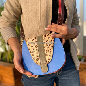 กระเป๋าถือหนังรีไซเคิลสีตะวันตกมาใหม่กระเป๋าหลายสีกระเป๋าผู้หญิงมีสไตล์พิมพ์ลายสัตว์ที่ไม่ซ้ำใครกระเป๋าสะพายไหล่ - Product Image 3