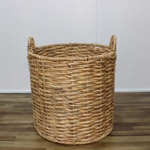 Eco Friendly Water Hyacinth Laundry <b>Basket</b> Storage Organizer Container with Handles - Product Image 2