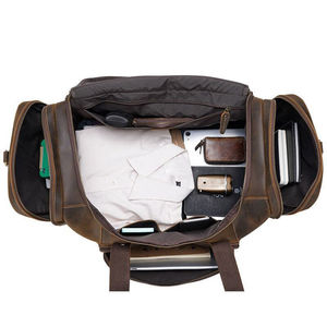 Bolsa de Viaje de Cuero Genuino de Alta Calidad, Bolsa Casual Transpirable con Cierre de Cremallera ¡En Oferta! - Product Image 4