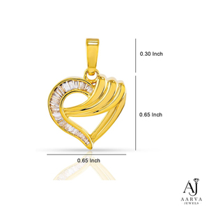 AARVA JEWELS Colgante de Corazón de Plata de Ley 925 con Moissanita Baguette Engastada en Bisel, Joyería Unisex Temática de Compromiso Estilo Hiphop - Product Image 3