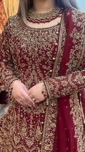 Ensemble Lehenga Choli en velours rouge brodé de perles et de pierres Moti, tenue de mariage, voile en tulle, robe de soirée pour femmes - Product Image 3