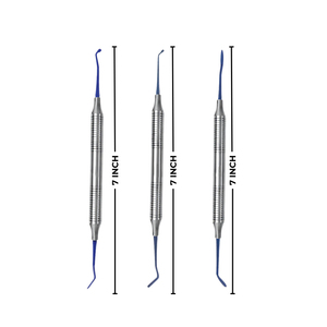 Juego de 3 Instrumentos de Relleno Dental Woodson de Plástico con Puntas Azules Recubiertas de Titanio, Doble Extremo, Autoclavables - Product Image 4