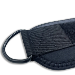 Tobilleras de neopreno acolchadas para levantamiento de pesas, correas ajustables con anillas en D para cable, accesorio para gimnasio y entrenamiento físico. - Product Image 6