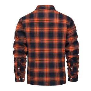 Veste en flanelle à carreaux en polaire pour homme, boutonnée, décontractée, en coton, épaisse et chaude, pour le printemps, manteau de travail, vêtement d'extérieur Sherpa - Product Image 3