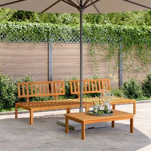 Set di mobili da esterno durevoli in legno massello di Acacia 2 pezzi Pallet da giardino - Product Image 1